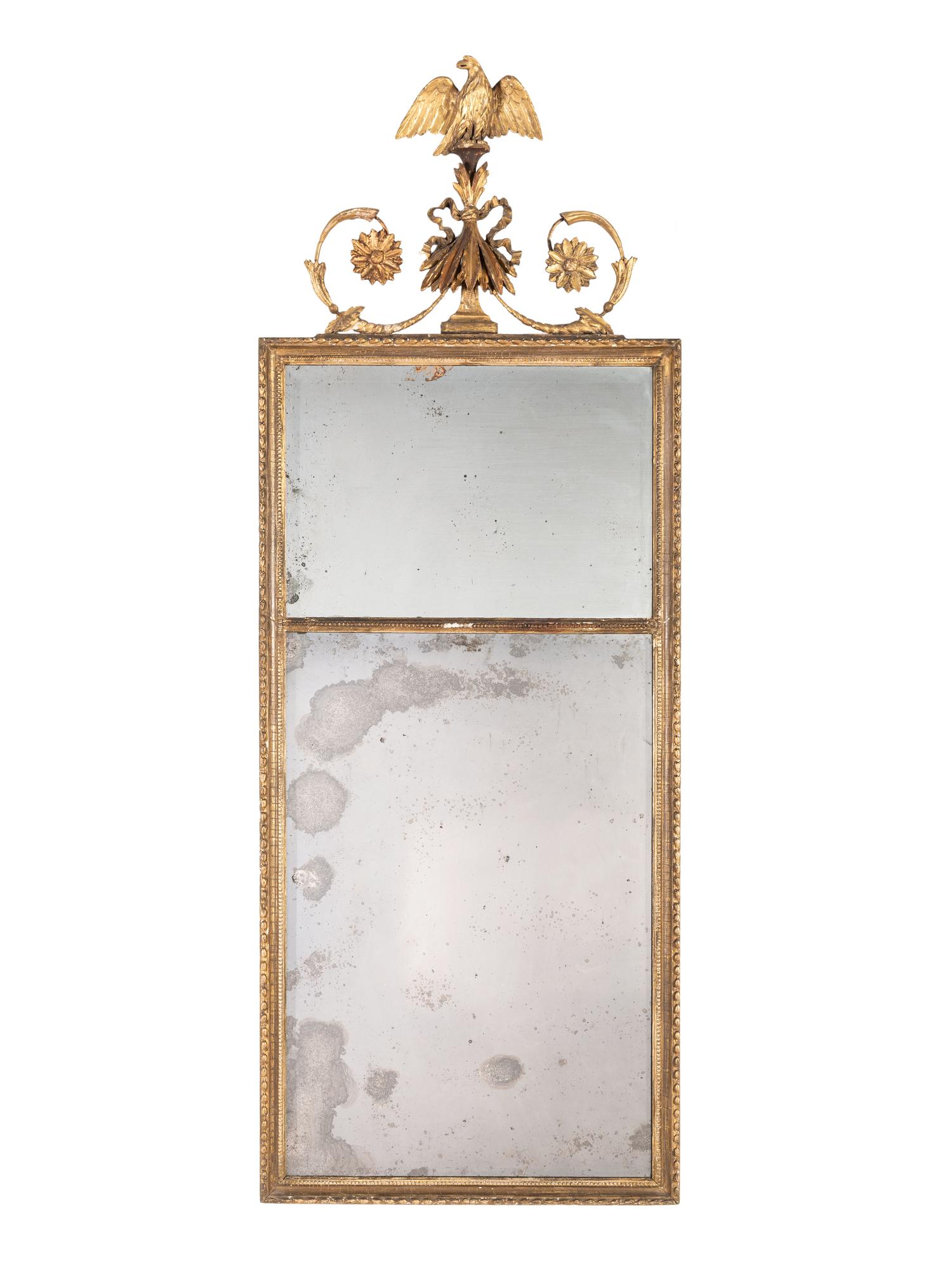 A Pair of Giltwood Mirrors with Eagles