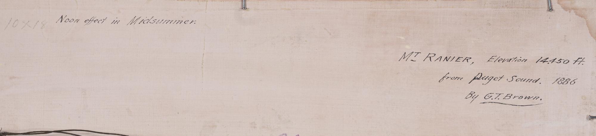 Noon effect in Midsummer – Mt. Ranier, Elevation 14,450 ft. from Puget Sound, 1886
