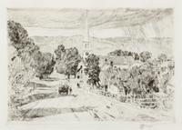 Childe Hassam, (American, 1859-1935), A Vermont Village, 1923