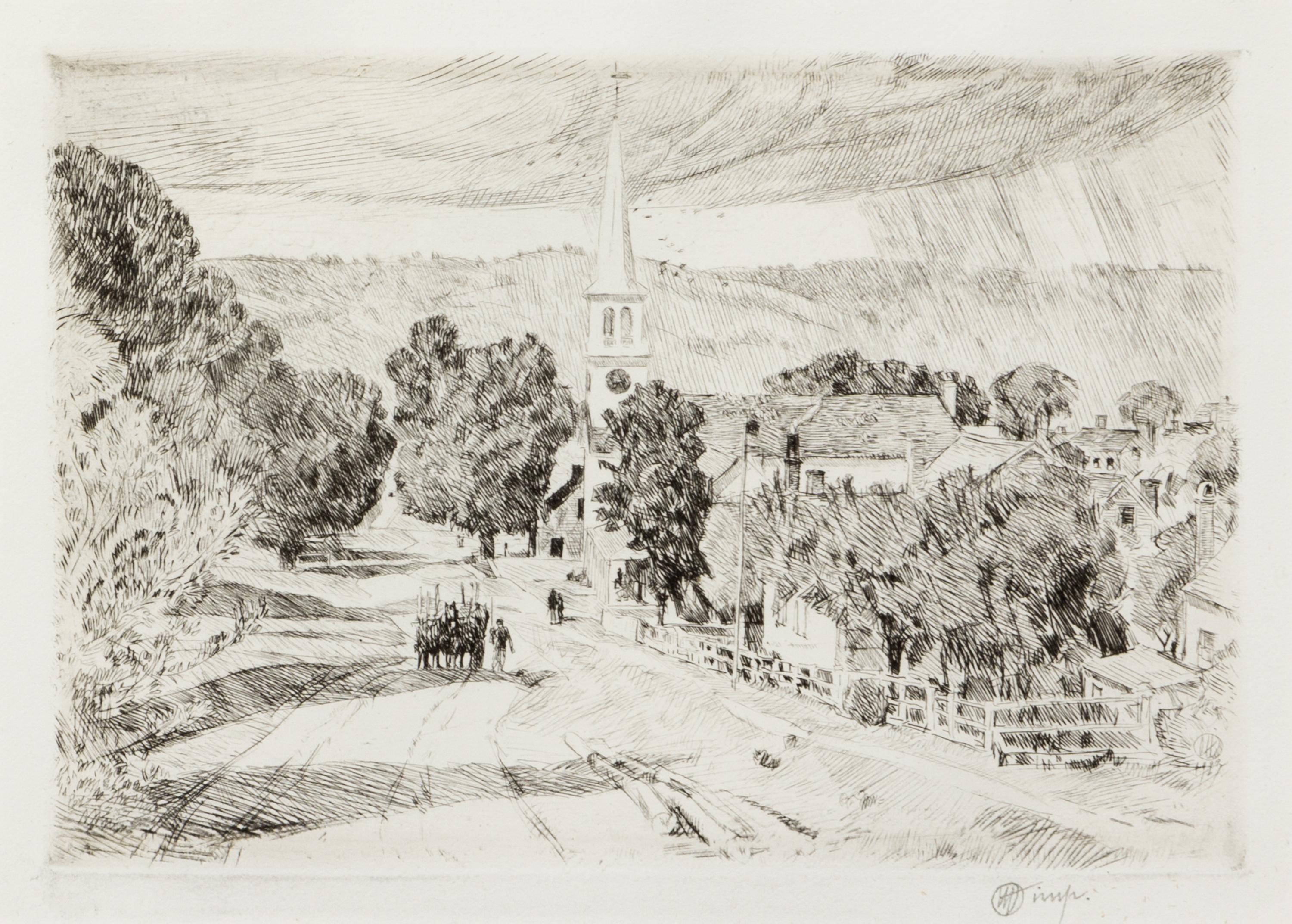 Childe Hassam, (American, 1859-1935), A Vermont Village, 1923