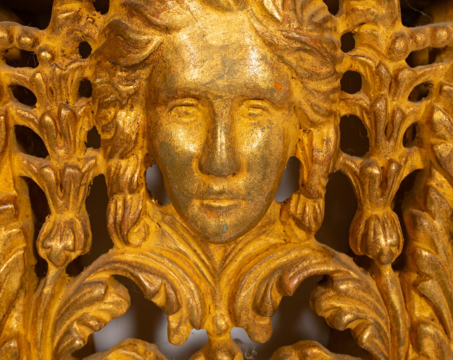 A Pair of George II Style Figural Giltwood Wall Brackets