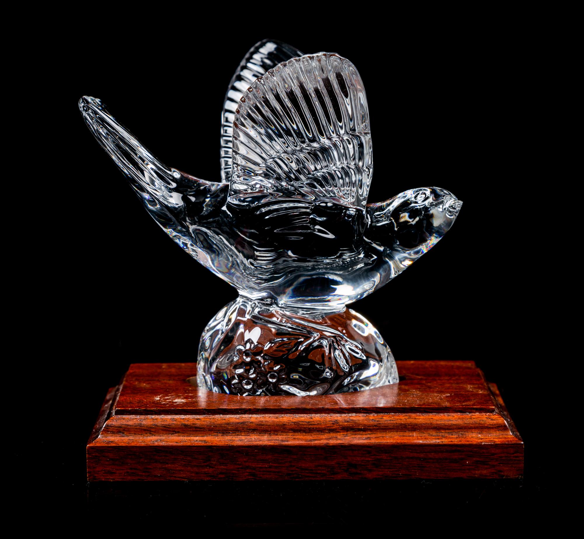 A Waterford Glass Figure of a Bird