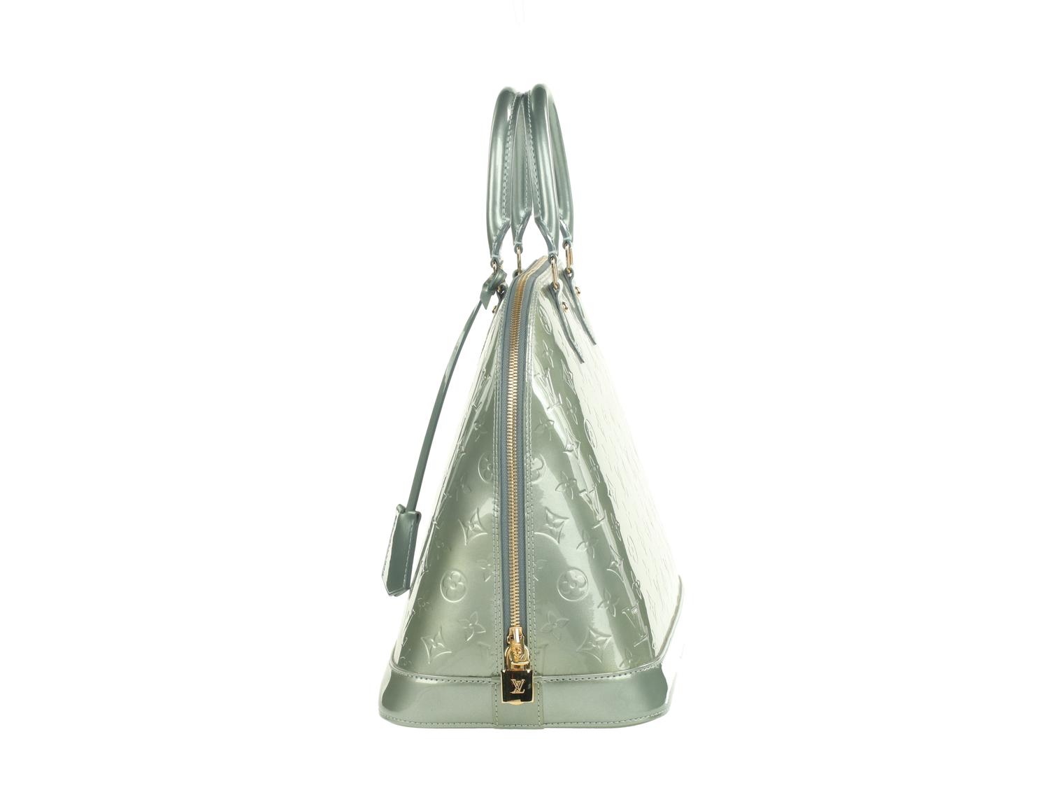 Louis Vuitton Khaki Patent Monogram Alma