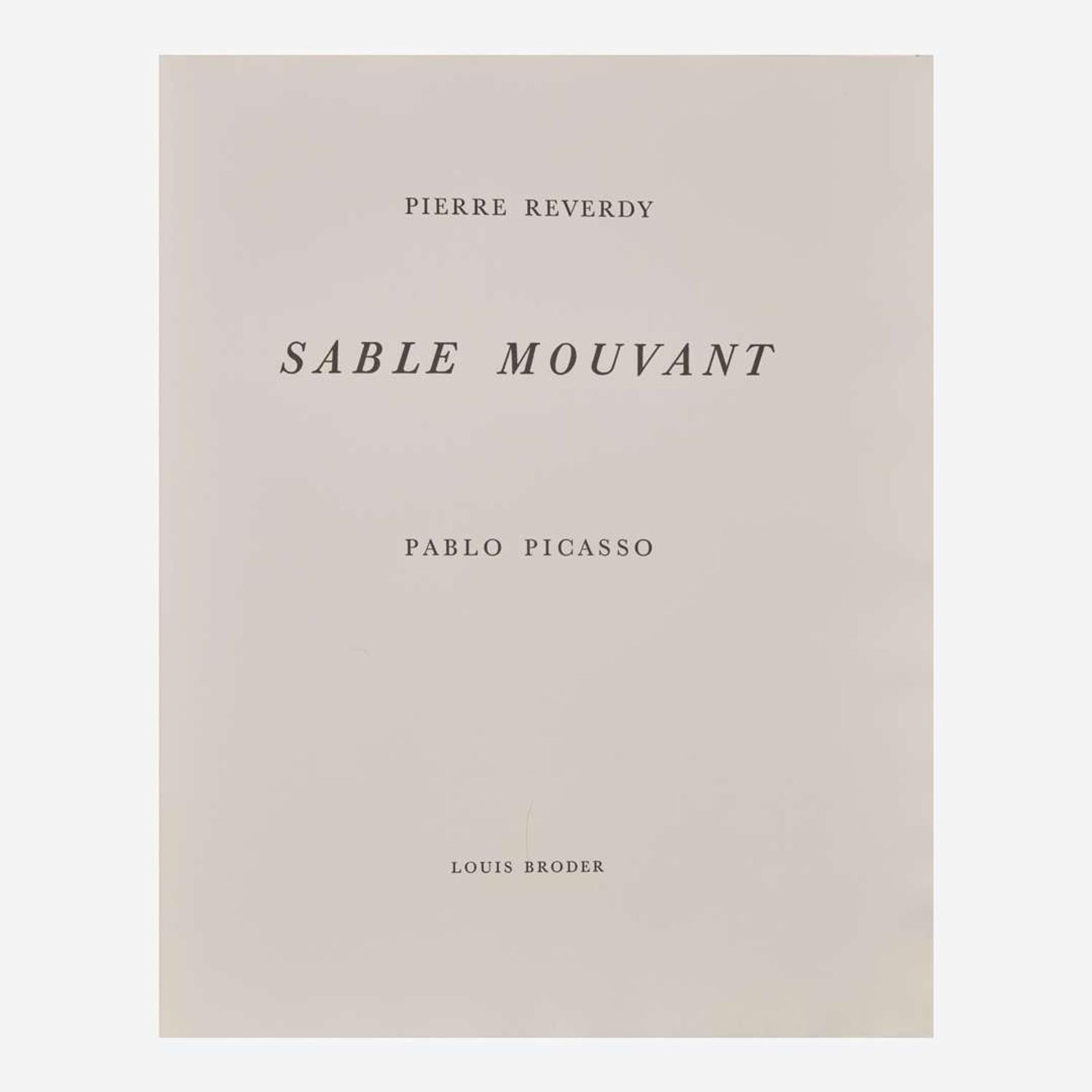 Pierre Reverdy (French, 1889-1960) and Pablo Picasso (Spanish, 1881-1973) Sable mouvant