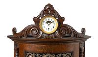 A Regina Corona 15 1/2 Inch Disk Change Music Box with Clock