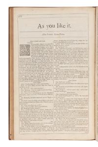 SHAKESPEARE, William (1564-1616). A group of 6 plays [extracted from: THE FOURTH FOLIO. London: H. Herringman, E. Brewster, and R. Bentley, 1685].