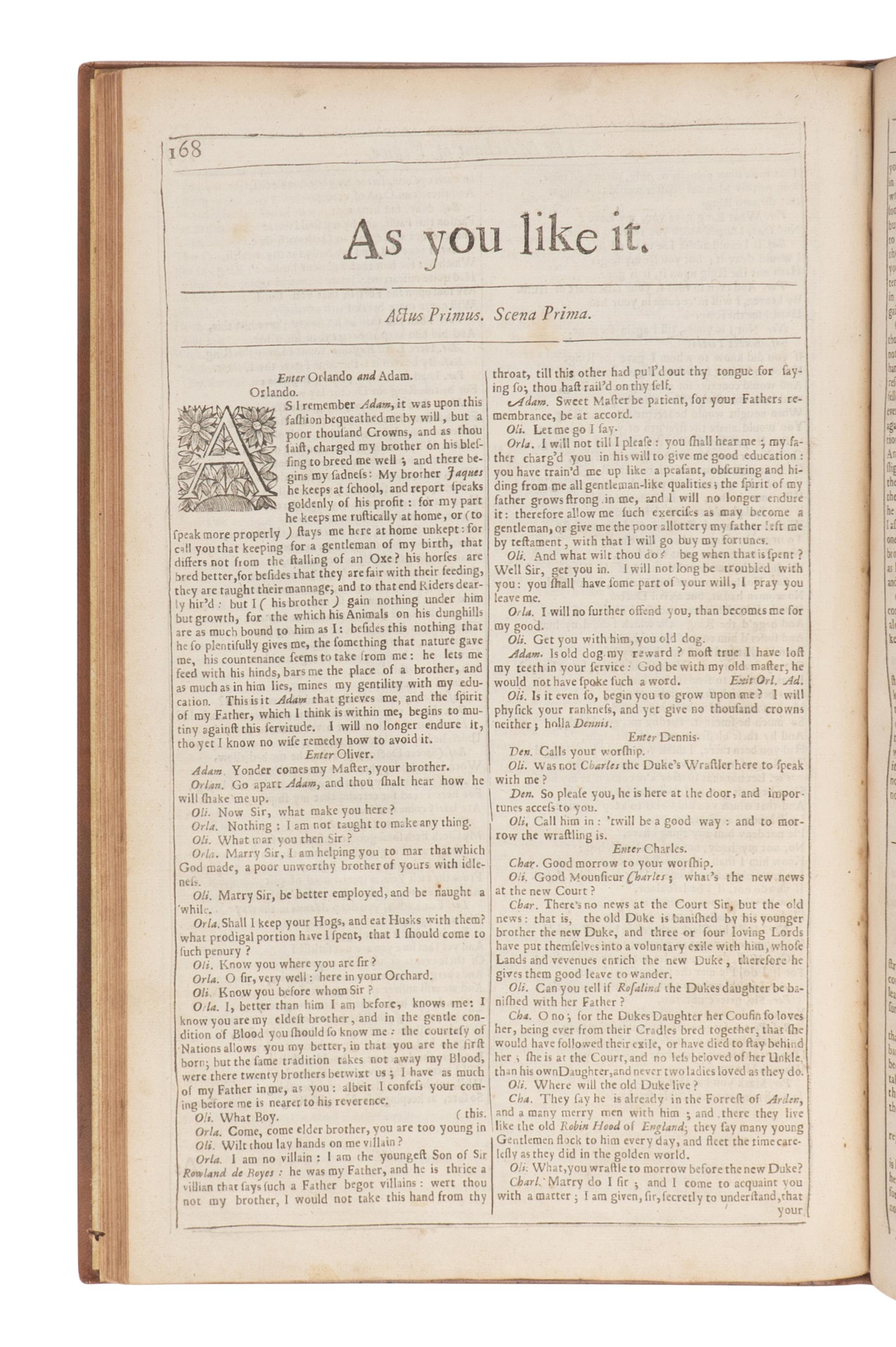 SHAKESPEARE, William (1564-1616). A group of 6 plays [extracted from: THE FOURTH FOLIO. London: H. Herringman, E. Brewster, and R. Bentley, 1685].