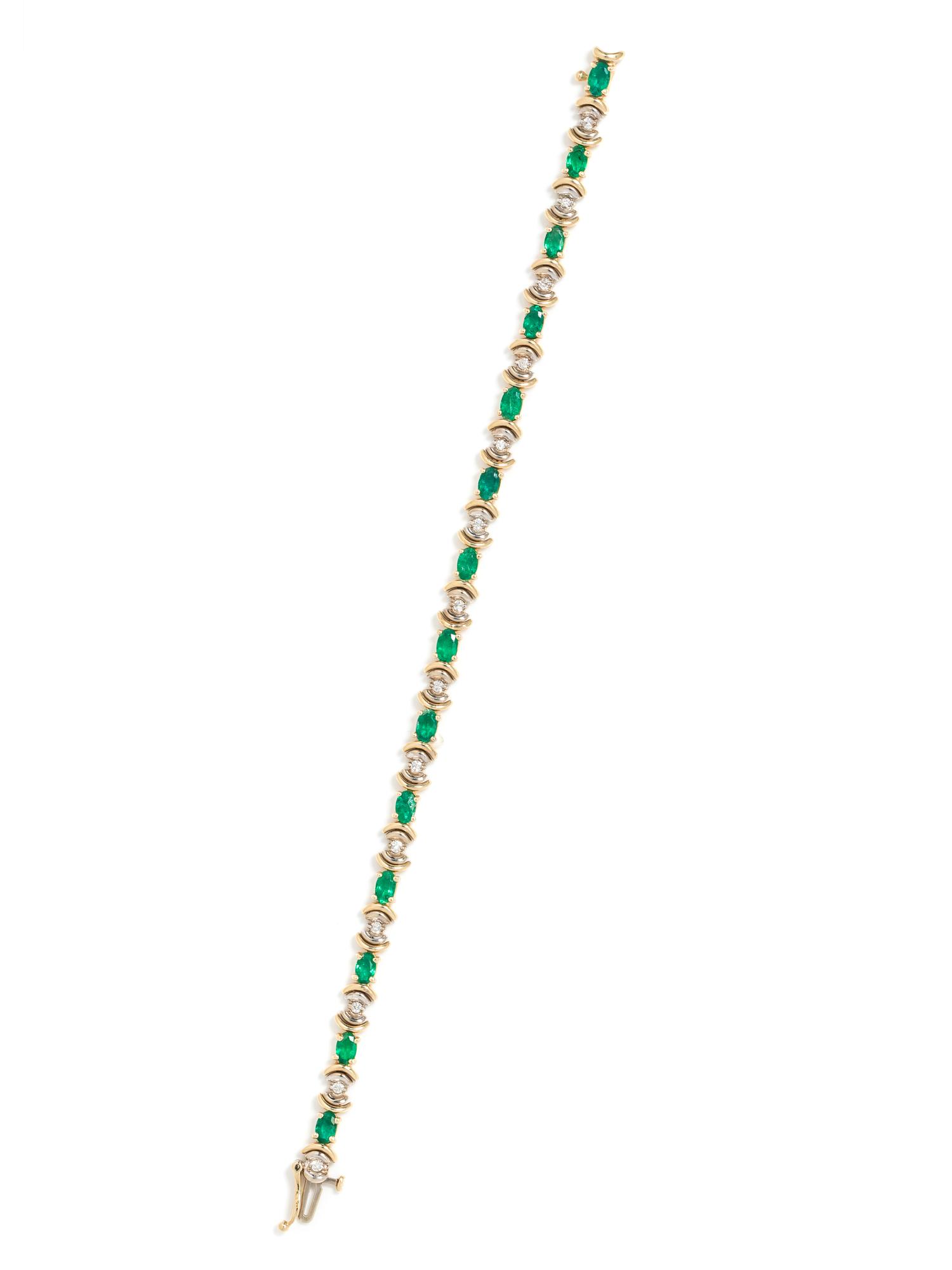 EMERALD AND DIAMOND BRACELET
