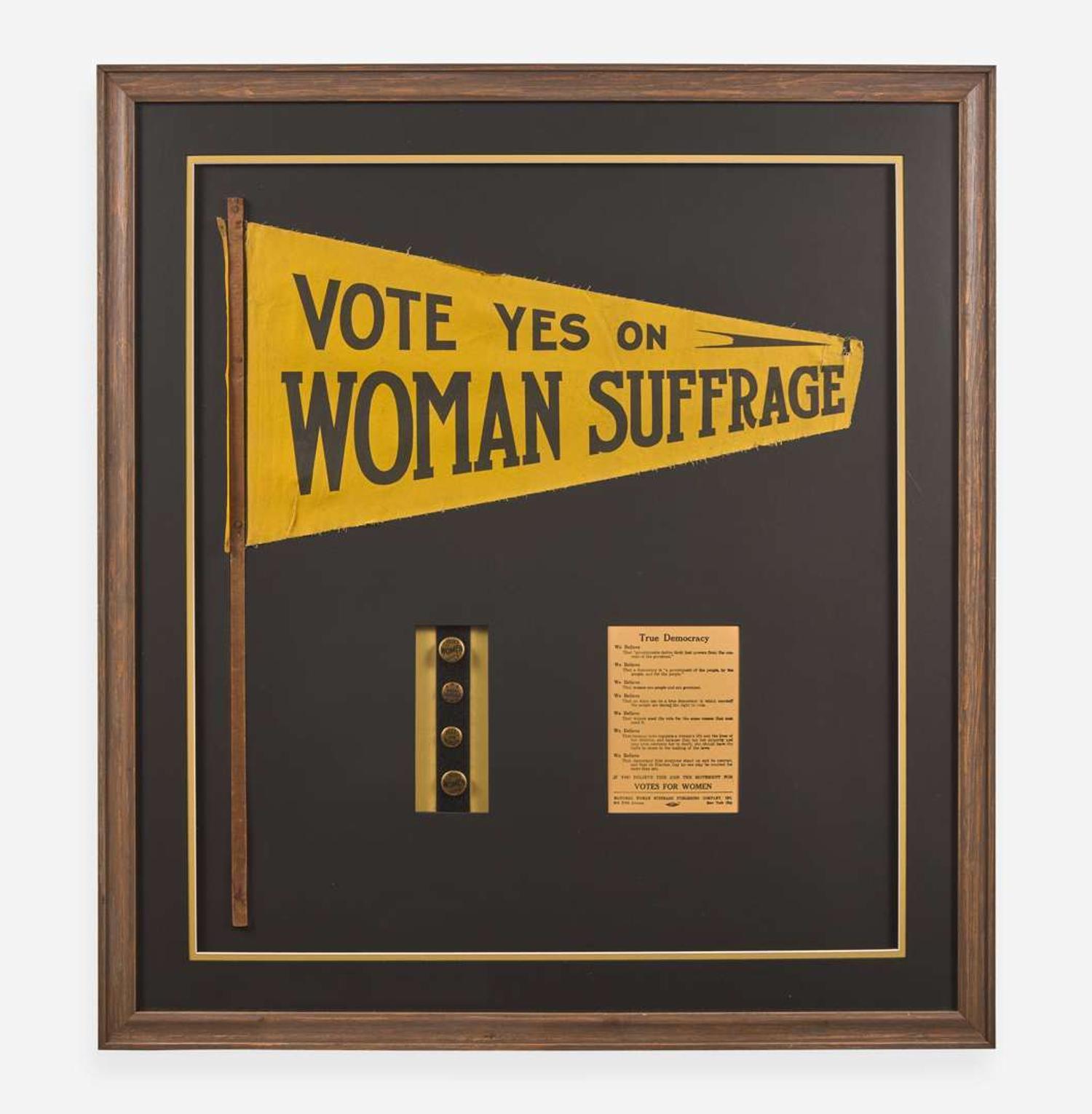 [Americana] [Women's Suffrage] Group of 6 Women's Suffrage Rally Items