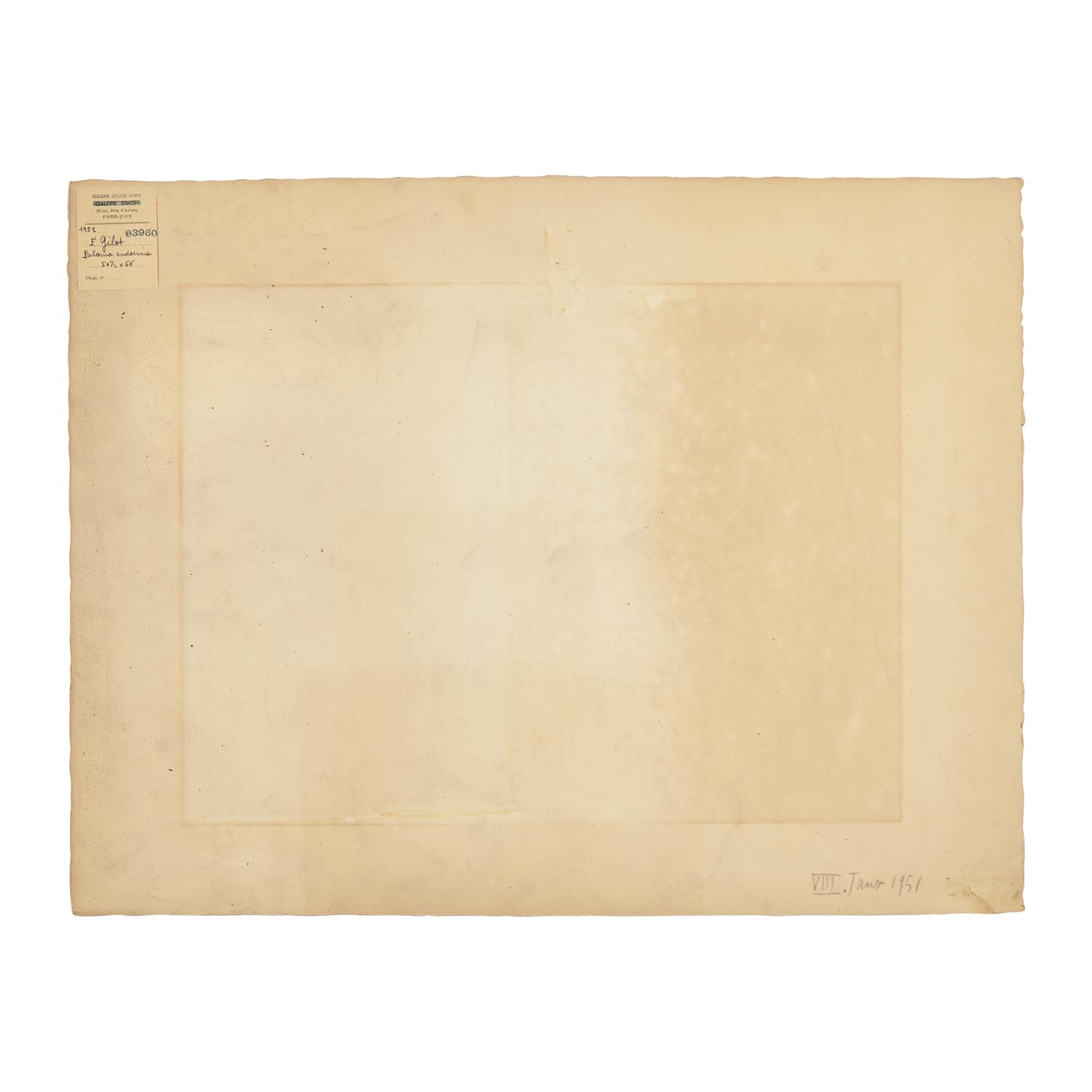 Françoise Gilot (French, 1921-2023) — Paloma Endormie , 1951