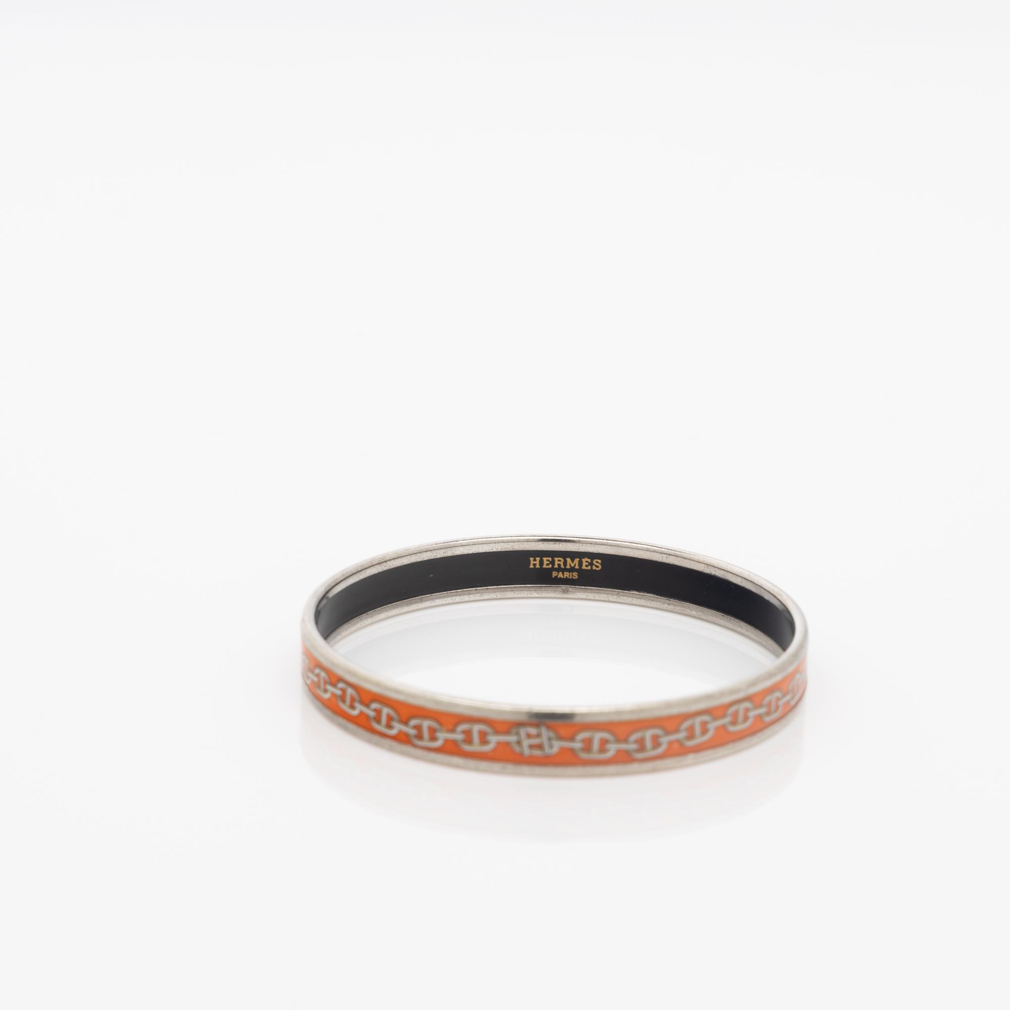 Hermès, Enameled Bangle Bracelet