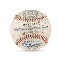 A 1927 Detroit Tigers Team Signed Autograph Baseball Featuring Hall of Famers Harry Heilmann, Heinie Manush and Charlie Gehringer (PSA Letter of Authenticity),
