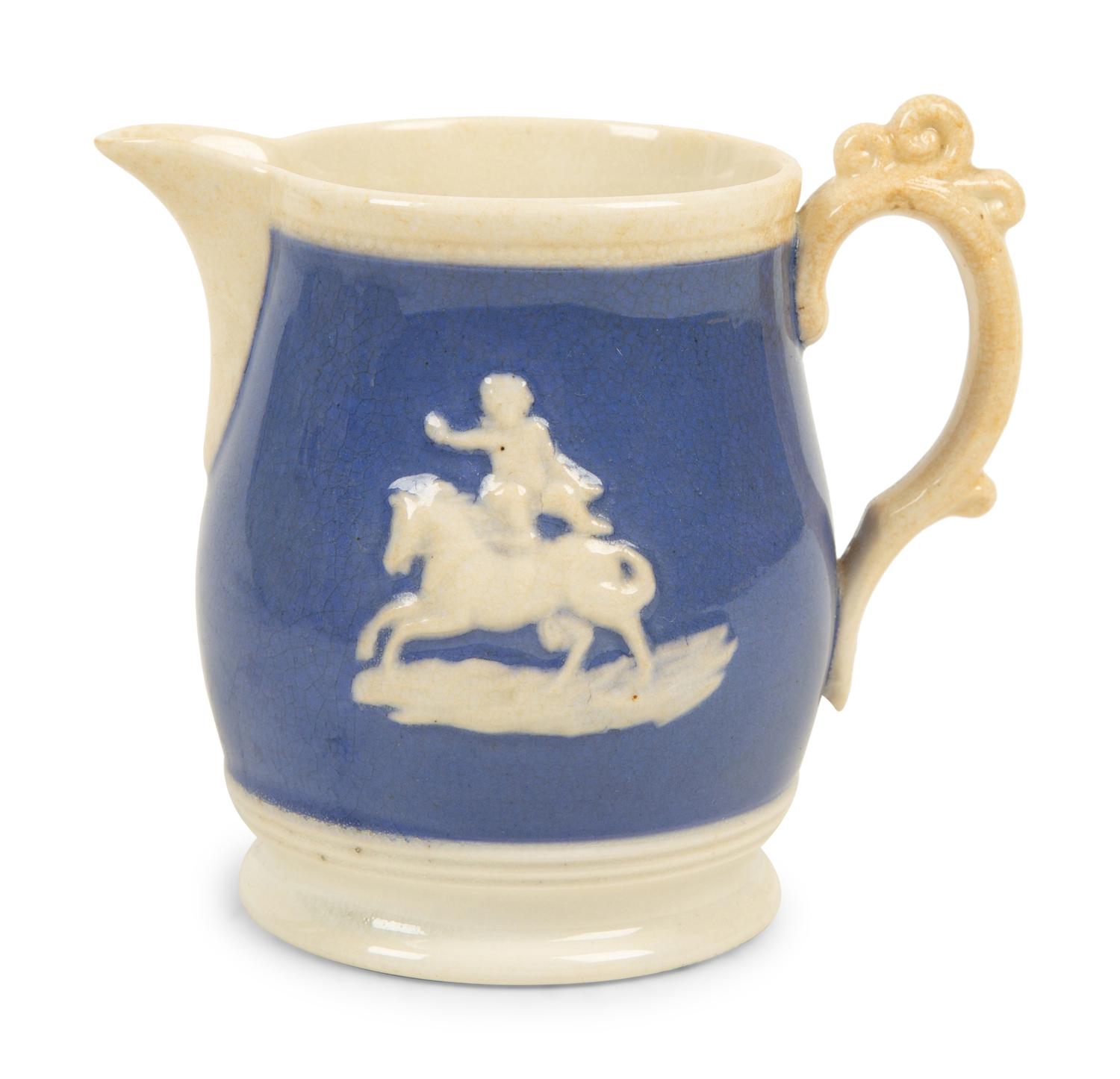 A Collection of Seven English Salt Glazed Relief Form Articles — 19TH/20TH CENTURY