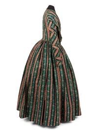 Printed Wool Day Dress, 1850s