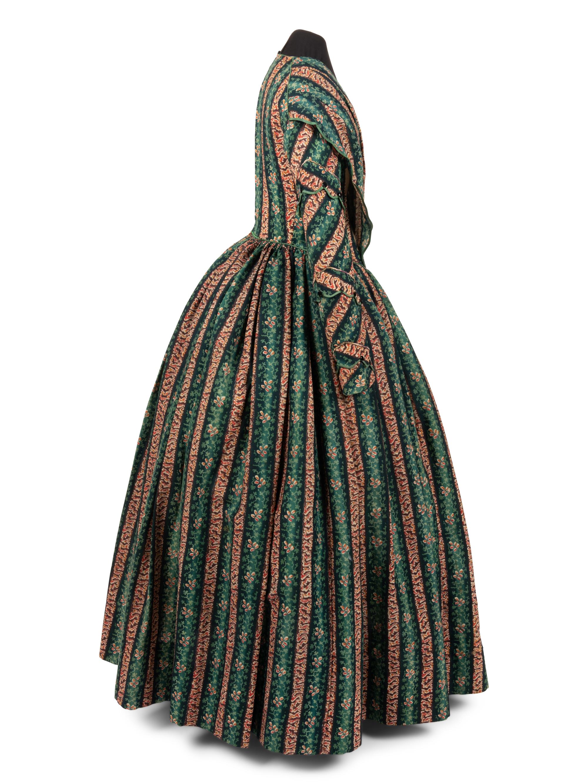 Printed Wool Day Dress, 1850s