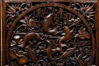 Two Chinese Carved Hardwood Panels
