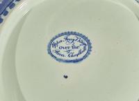 A group of six Historical Blue Staffordshire “Upper Ferry Bridge Over the River Schuylkill" tablewares, Joseph Stubbs, Burslem, England, circa 1830