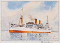 A Set of Ten American Watercolors Depicting Ships at Sea
