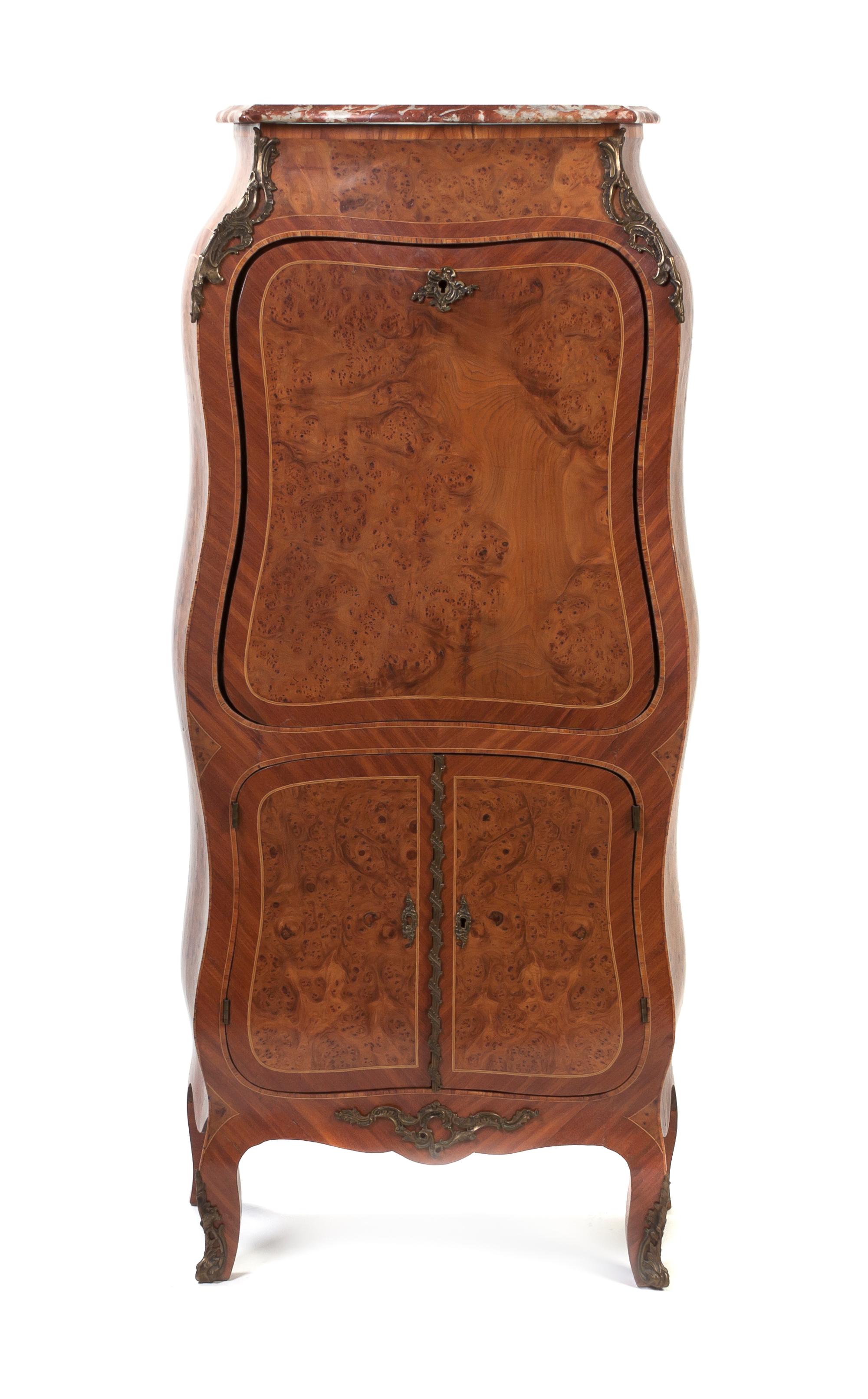 A Louis XV Style Secretaire a Abattant, E. Kahn & Cie, Height 56 1/2 x width 27 x depth 18 1/2 inches.