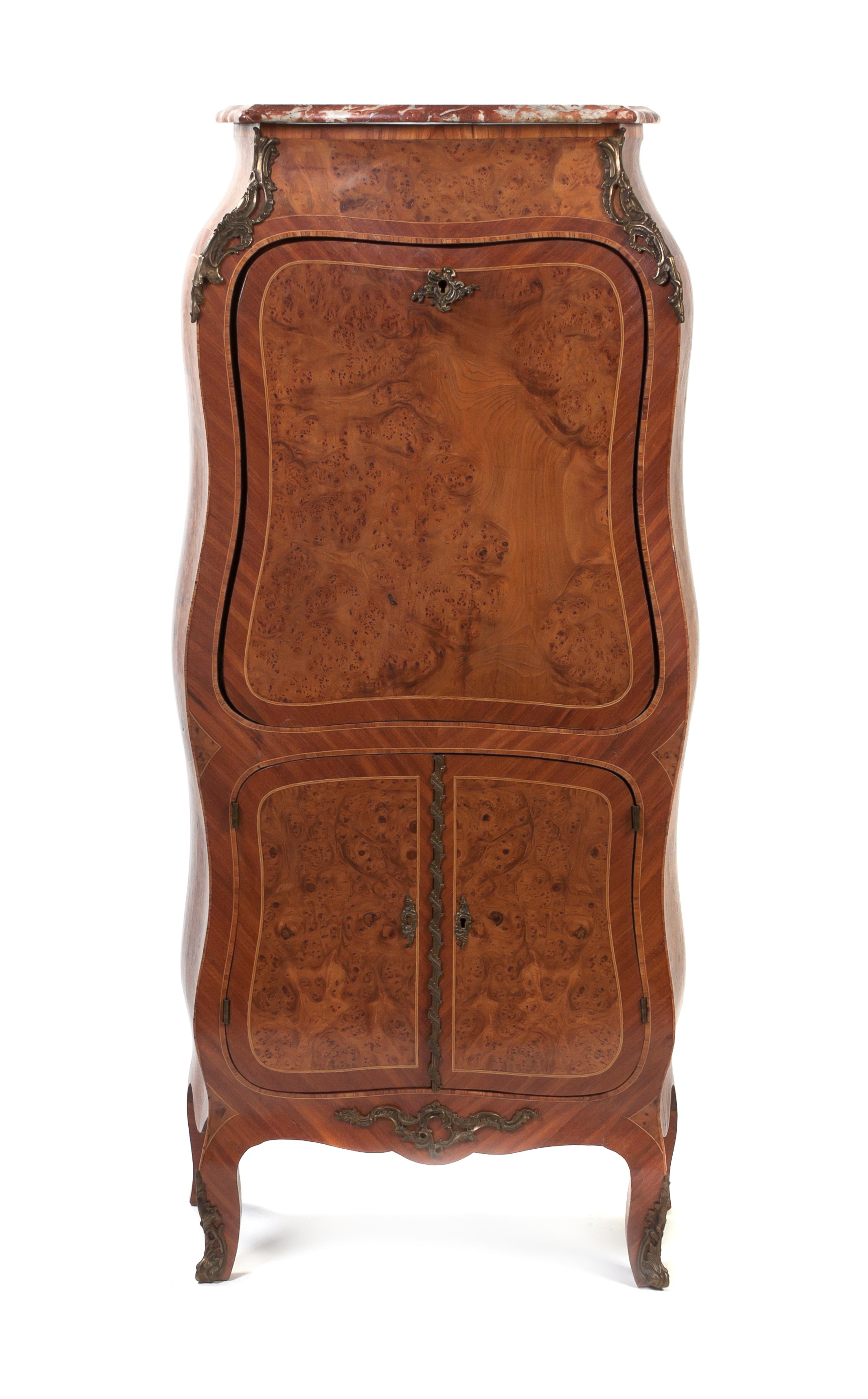 A Louis XV Style Secretaire a Abattant, E. Kahn & Cie, Height 56 1/2 x width 27 x depth 18 1/2 inches.