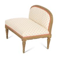 A Louis XVI Style Painted Diminutive Banquette