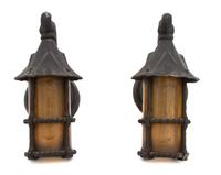 A Pair of English Iron Wall Sconces Height 10 1/4 inches. — 19TH CENTURY