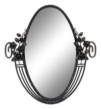 An Art-Deco Cast Bronze Mirror