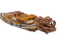 Southern Plains Beaded Hide Moccasins