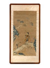 An Embroidered Silk ‘Lady’ Panel