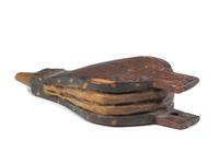 A Folk Art Carved and Painted Pine Peace and Plenty Bellows Model