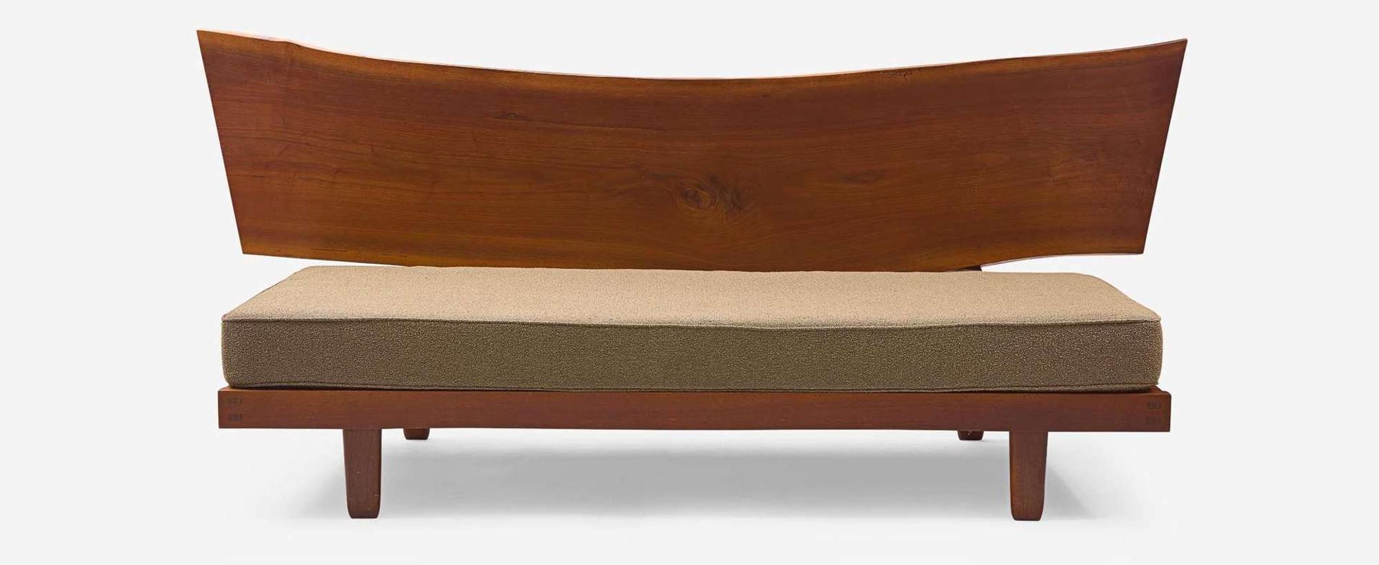 George Nakashima Day Bed with Plank Back, New Hope, Pennsylvania, 1969