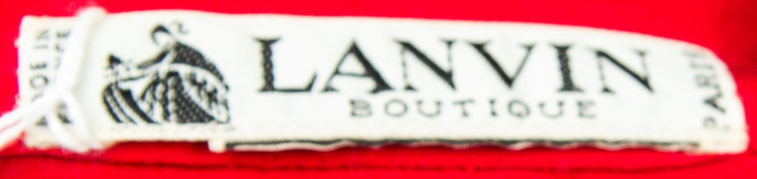 A Lanvin Red Chinoiserie Silk Dress,