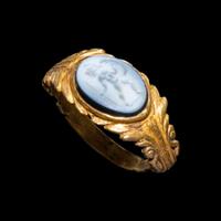 A Roman Gold and Nicolo Ring with Mars