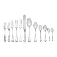 An Assembled Silver Kings Pattern Flatware Service