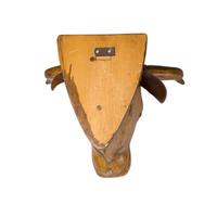 A Carved Wood Bull's Head Mount