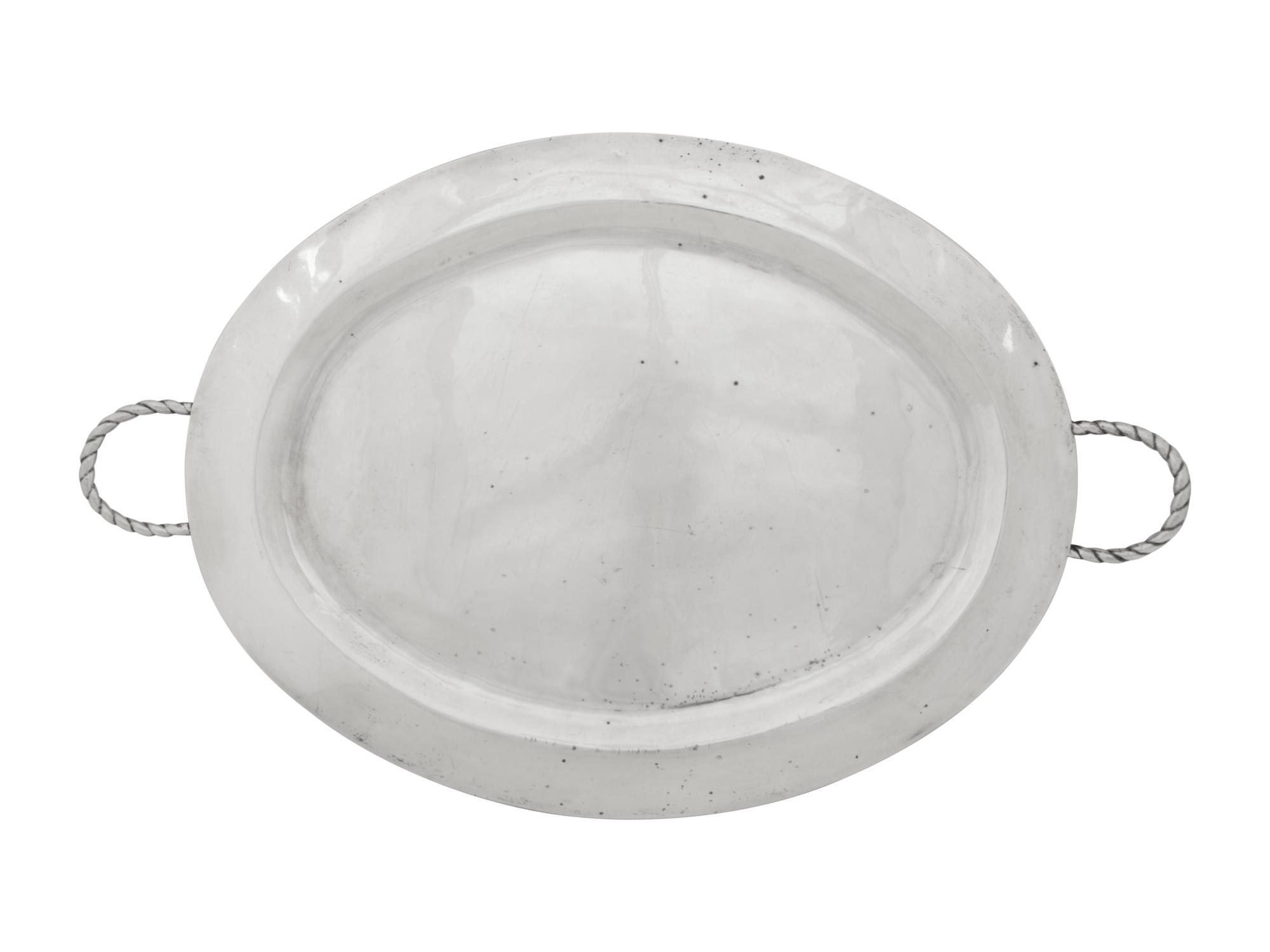 A Mexican Silver Serving Tray
