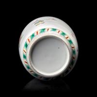 A Chinese Famille Verte Porcelain 'Lady' Mallet Vase, 19th Century 清晚期 五彩仕女詩文棒槌瓶