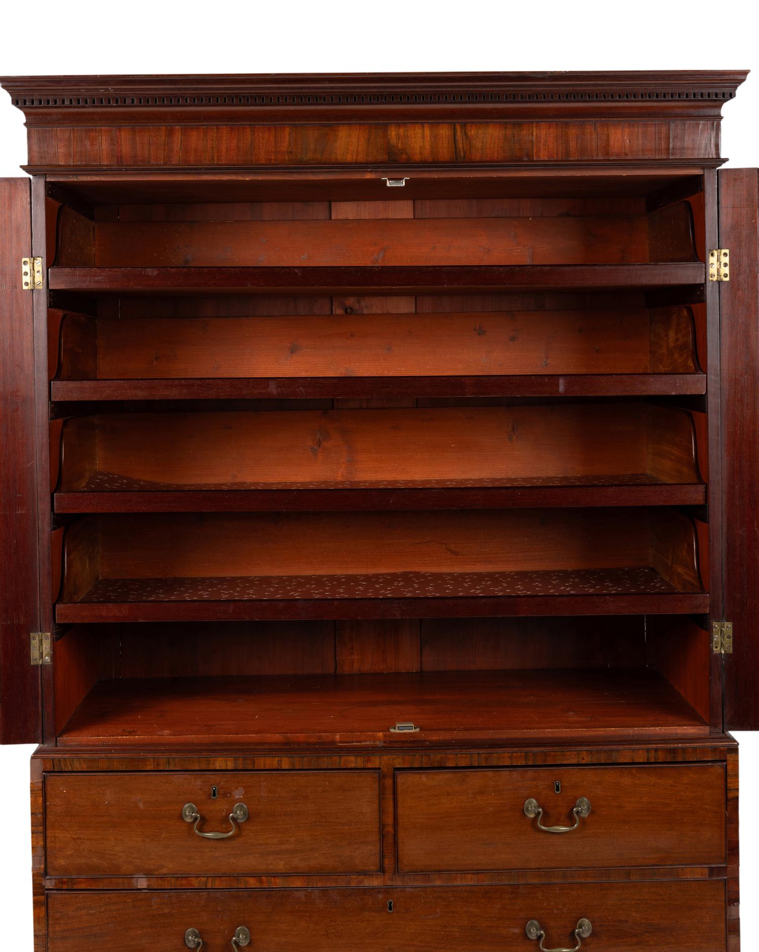 A George III Mahogany Linen Press