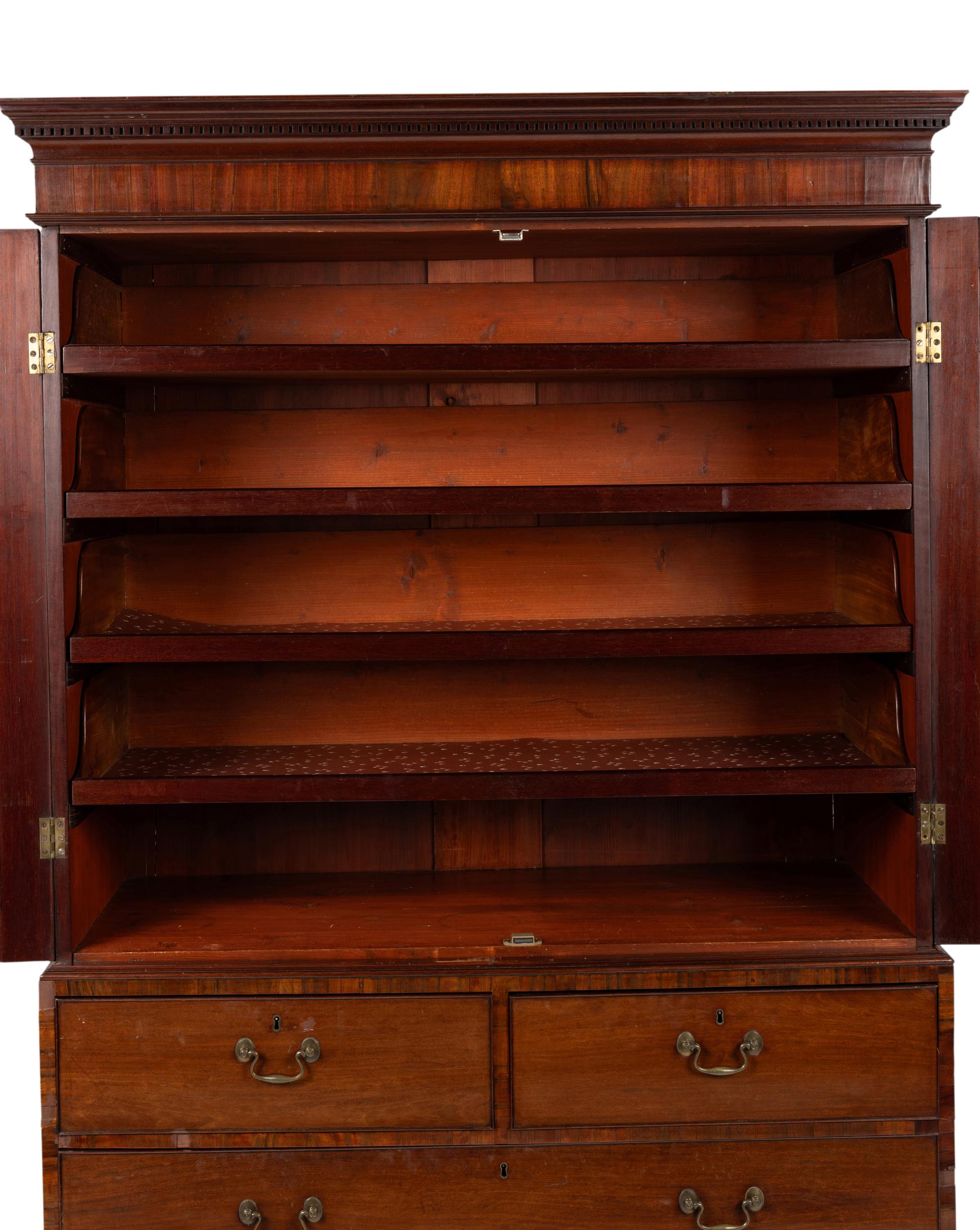 A George III Mahogany Linen Press