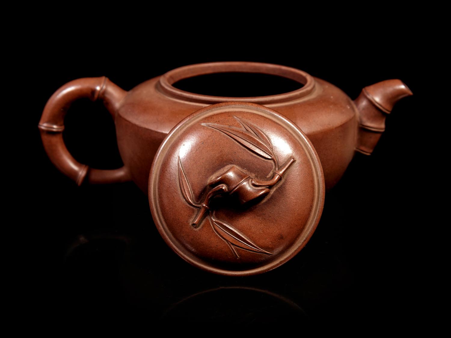Three Chinese Yixing Zisha Pottery Teapots