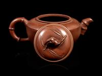 Three Chinese Yixing Zisha Pottery Teapots