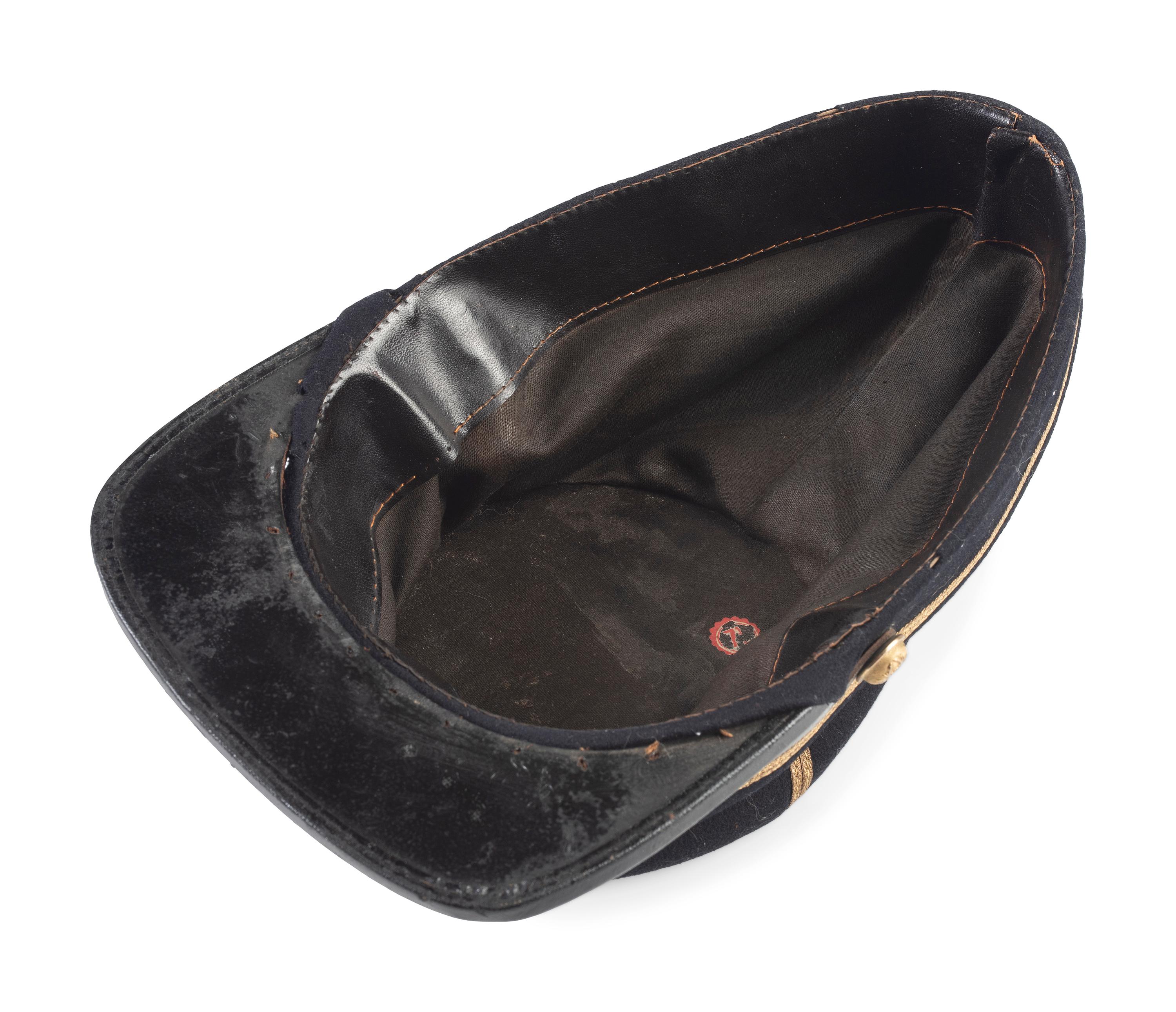 Private Jacob H. Perine, Company E, 4th Michigan Infantry, WIA twice at Gettysburg. A collection of items, incl. GAR dress cap, ribbons, and buttons.