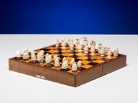 Inuit Carved Walrus Ivory Chess Set