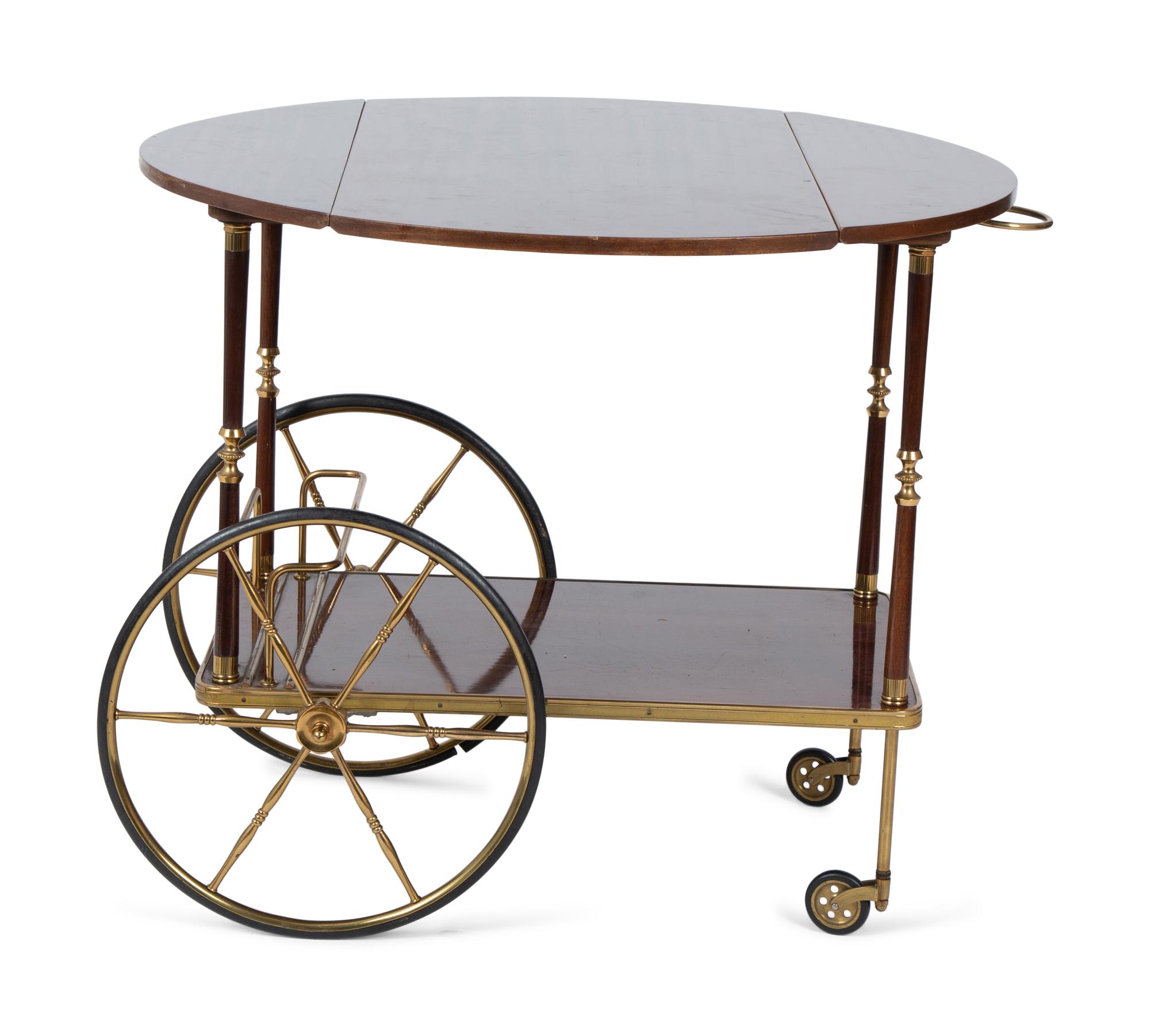 A Regency Style Brass Mounted Barcart — 20TH CENTURY