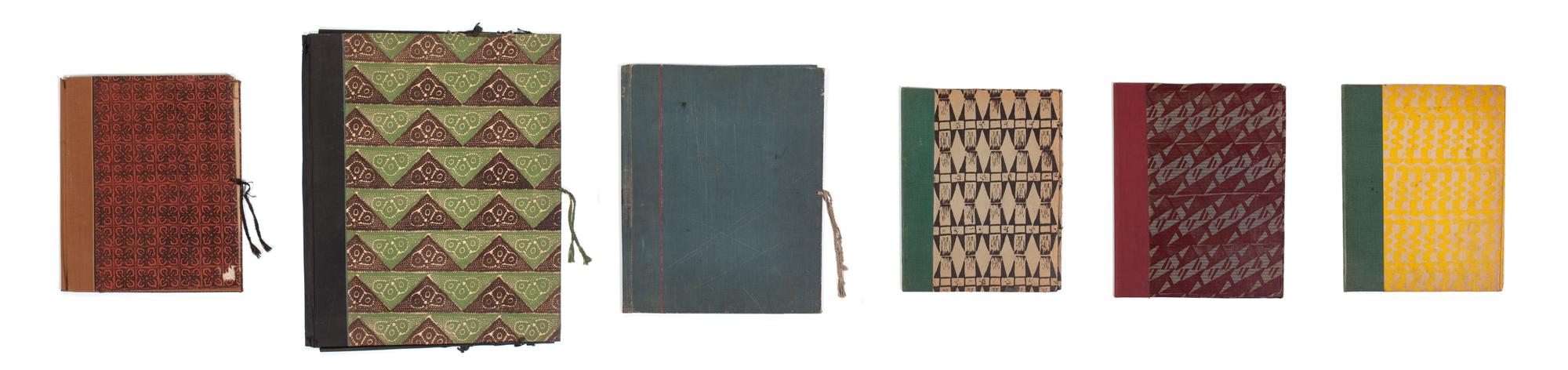 A Collection of Six Milwaukee WPA Handicraft Portfolio Folders Largest: 27 1/4 x 22 1/2 inches.