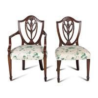 A Set of Eight George III Style Mahogany Dining Chairs