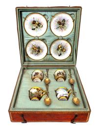 A Sevres Porcelain Napoleonic Presentation Tea Set — 19TH CENTURY