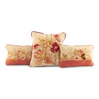 Three Aubusson Tapestry Pillows