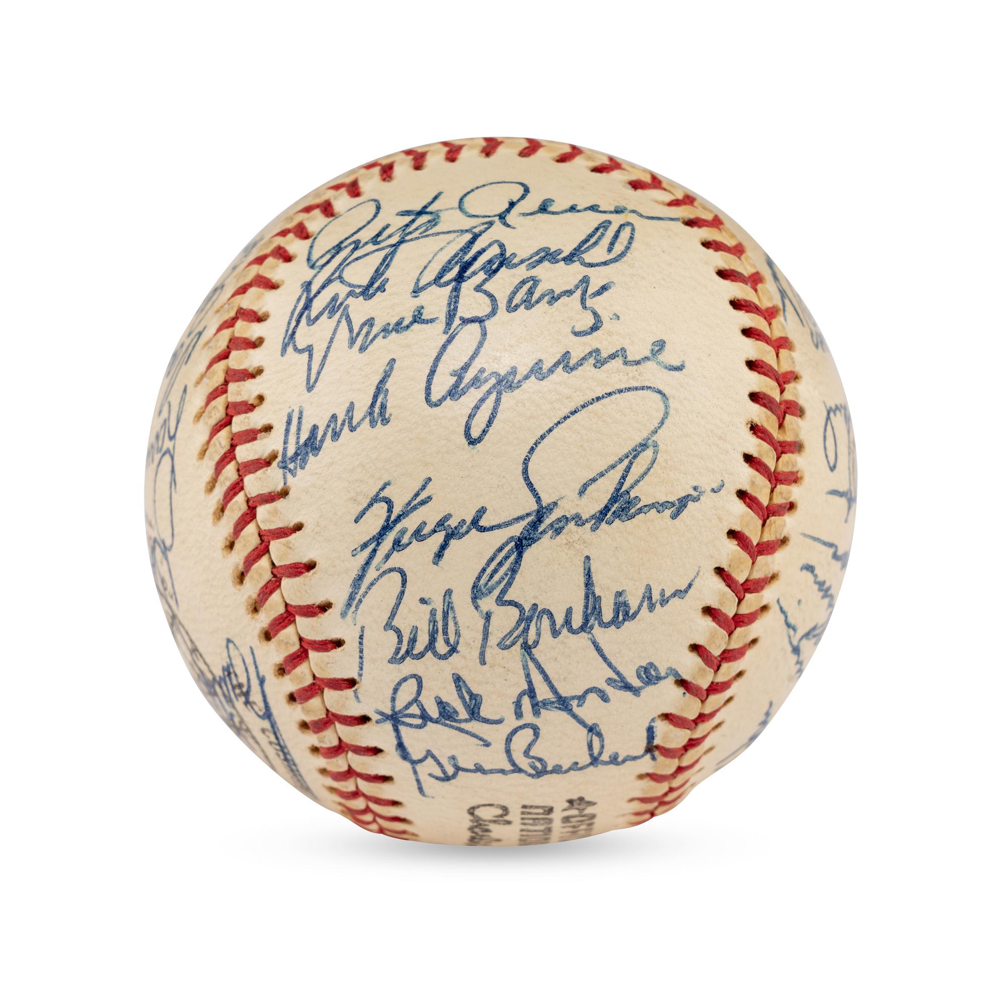 A Group of Two 1973 Chicago Cubs Team Signed Autograph Baseballs