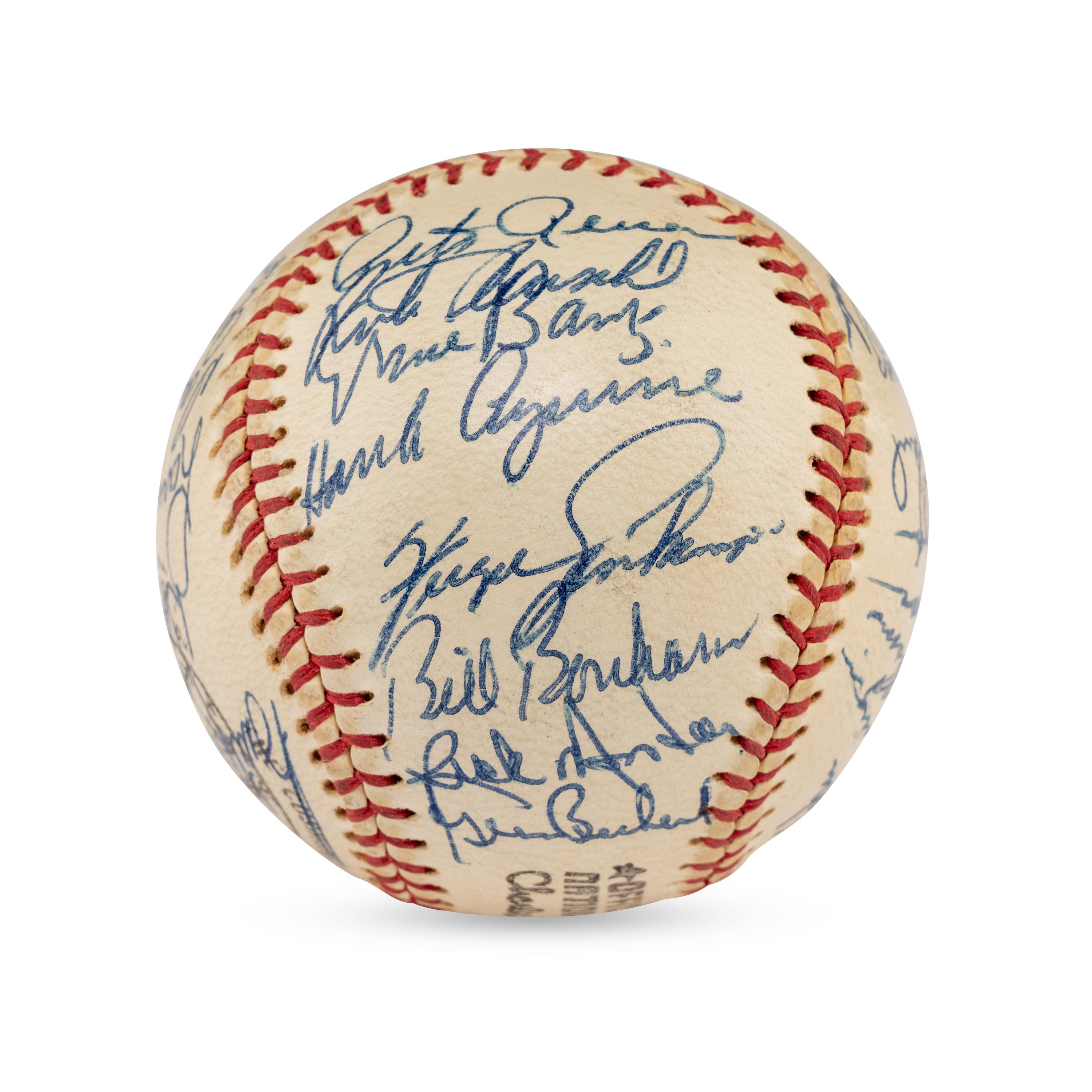 A Group of Two 1973 Chicago Cubs Team Signed Autograph Baseballs
